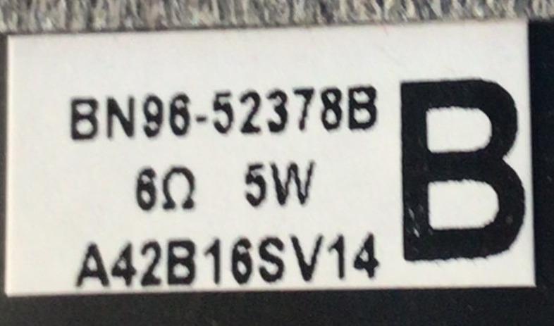 KIT DE BOCINAS (2PZS) SAMSUNG / NUMERO DE PARTE BN96-52378B / 6Ω  5W / A42B16SV14 / MODELO 532AM702UN - Imagen 2